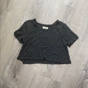 Madewell Charcoal Cropped Tee